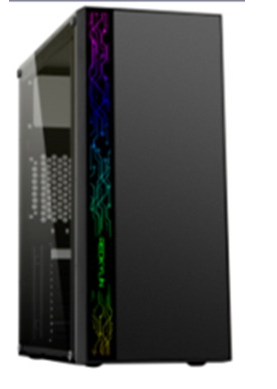 CASE GAMER EAGLE WARRIOR CG17Z3RA001C TEMPERED GLASS RGB STRIP FRONT